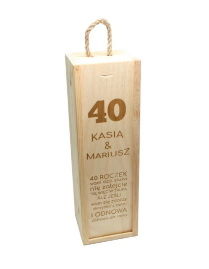 skrzynka drewniana na wino surowa