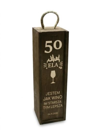 skrzynka drewniana na wino